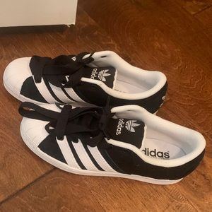 Adidas 2022 Super Star Supermodified black white mens canvas sneaker shoes 10.5